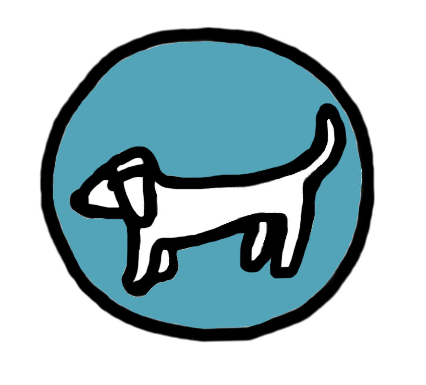 hond pictogram blauw